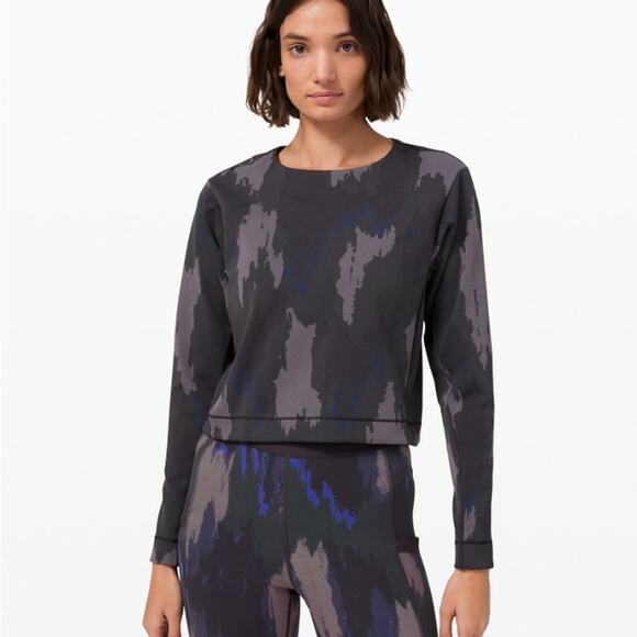 Lululemon x Robert Geller Take The Moment Long Sleeve Sweatshirt Camo Size L /XL - Picture 4 of 12